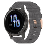 18mm Nylon Woven Watch Band, For Garmin Forerunner 255S, For Garmin Venu 2S, For Garmin Vivomove 3S, For Garmin Vivoactive 4S