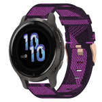 18mm Nylon Woven Watch Band, For Garmin Forerunner 255S, For Garmin Venu 2S, For Garmin Vivomove 3S, For Garmin Vivoactive 4S