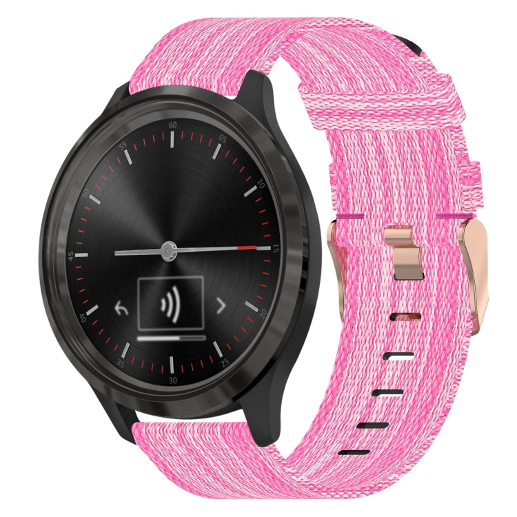 18mm Nylon Woven Watch Band, For Garmin Forerunner 255S, For Garmin Venu 2S, For Garmin Vivomove 3S, For Garmin Vivoactive 4S