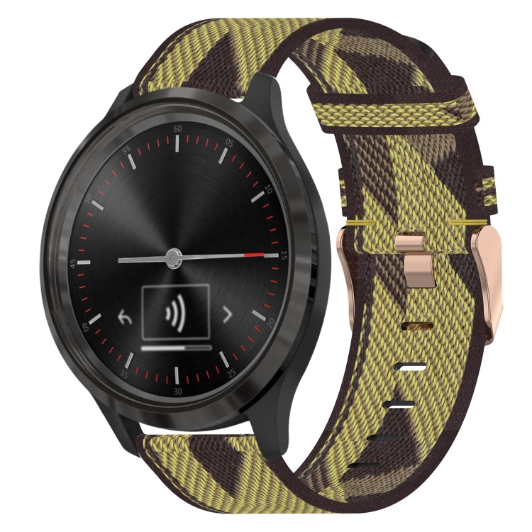 18mm Nylon Woven Watch Band, For Garmin Forerunner 255S, For Garmin Venu 2S, For Garmin Vivomove 3S, For Garmin Vivoactive 4S