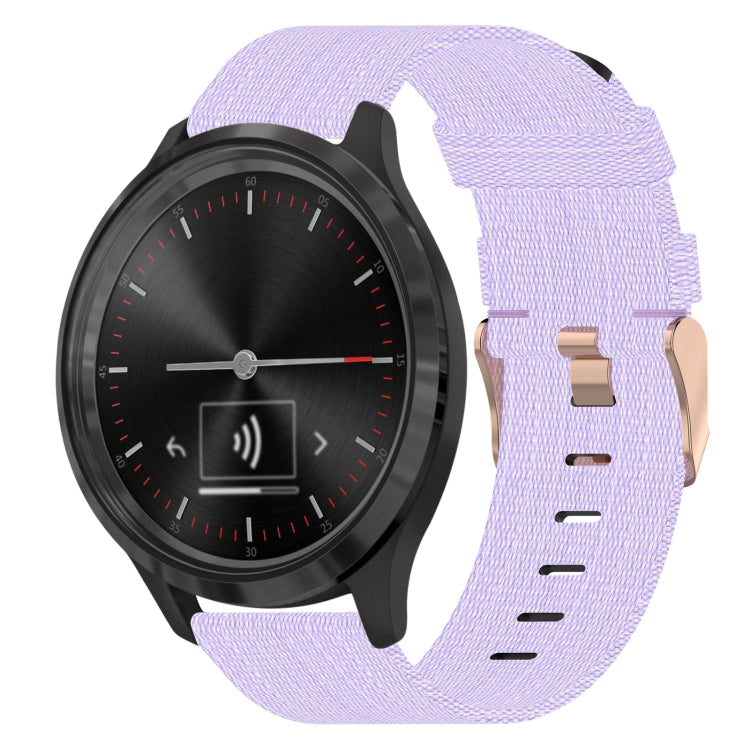 18mm Nylon Woven Watch Band, For Garmin Forerunner 255S, For Garmin Venu 2S, For Garmin Vivomove 3S, For Garmin Vivoactive 4S