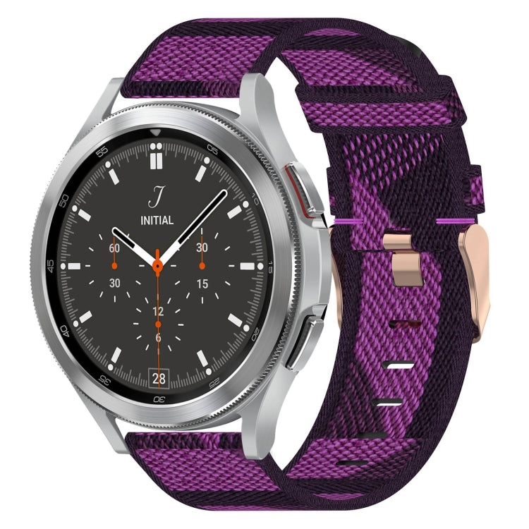 20mm Nylon Woven Watch Band, For Samsung Galaxy Watch 4 40mm, For Samsung Galaxy Watch 4 44mm, For Samsung  Galaxy Watch 4 Classic 42mm, For Samsung  Galaxy Watch 4 Classic 46mm, For Samsung Galaxy Watch 3 41mm, For Samsung Galaxy Watch Active 2 40mm