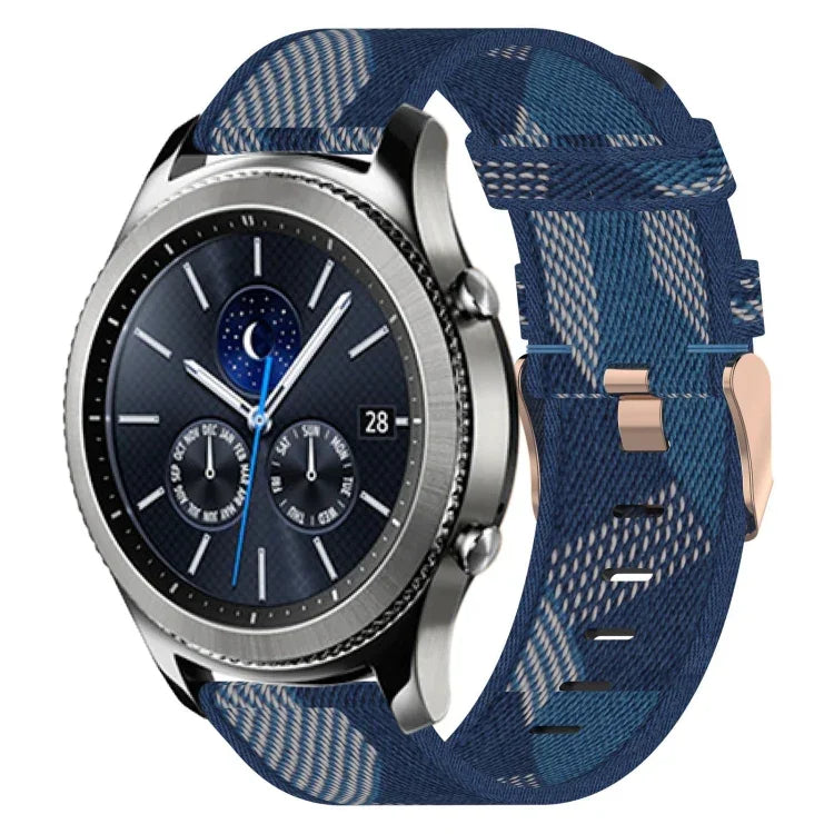 22mm Nylon Woven Watch Band, For Samsung Galaxy Watch3 45mm, For Samsung Galaxy Watch 46mm, For Samsung Gear S3 Classic, For Samsung Gear S3 Frontier
