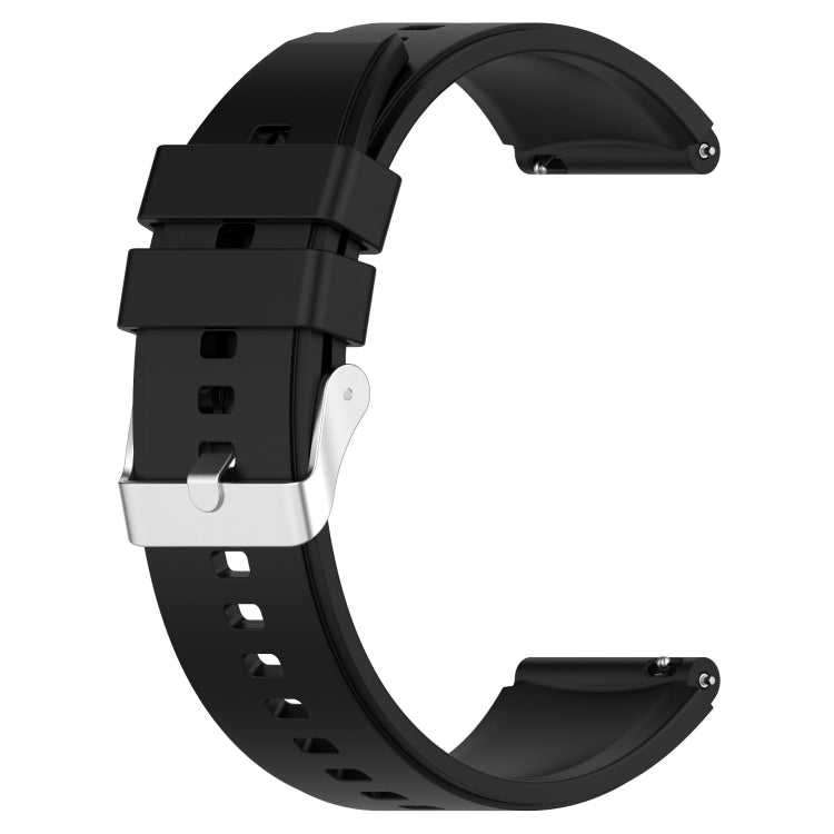 Protruding Head Silicone Strap Silver Buckle, For Samsung Galaxy Watch Heart-L 20mm, For Samsung Galaxy Watch4 40mm/44mm 20mm, For Samsung Galaxy Watch4 Classic 42mm/46mm 20mm, For Samsung Galaxy Watch3 41mm 20mm