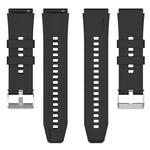 Protruding Head Silicone Strap Silver Buckle, For Samsung Galaxy Watch Heart-L 20mm, For Samsung Galaxy Watch4 40mm/44mm 20mm, For Samsung Galaxy Watch4 Classic 42mm/46mm 20mm, For Samsung Galaxy Watch3 41mm 20mm