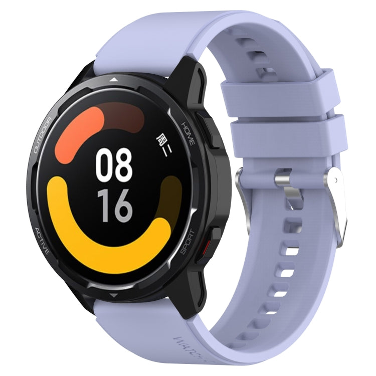 Protruding Head Silicone Strap Silver Buckle, For Samsung Galaxy Watch Heart-L 20mm, For Samsung Galaxy Watch4 40mm/44mm 20mm, For Samsung Galaxy Watch4 Classic 42mm/46mm 20mm, For Samsung Galaxy Watch3 41mm 20mm
