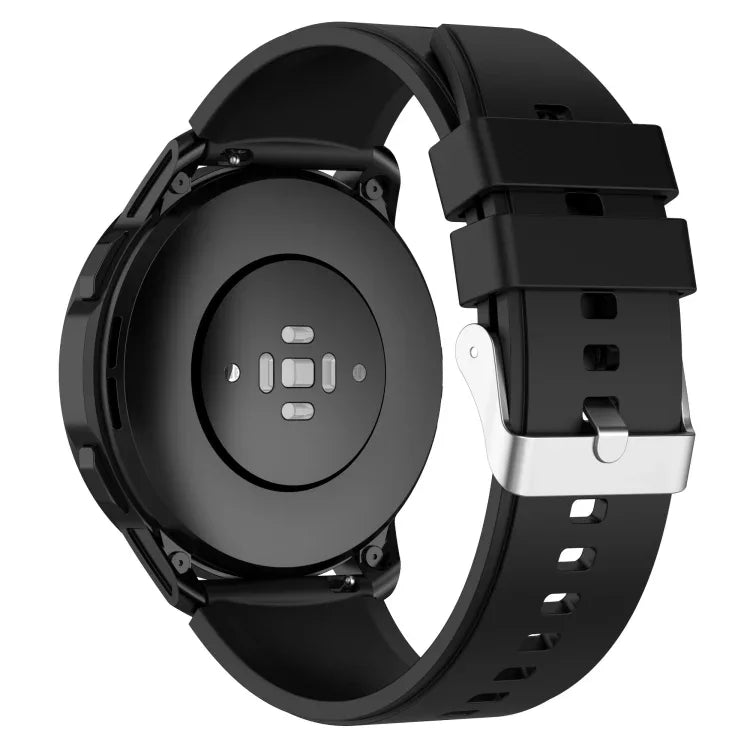 Protruding Head Silicone Strap Silver Buckle, For Samsung Galaxy Watch 46mm 22mm