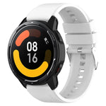 Protruding Head Silicone Strap Silver Buckle, For Samsung Galaxy Watch 46mm 22mm