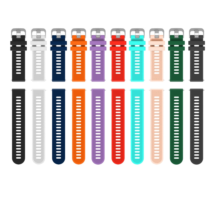 20mm Silicone Twill Watch Band, For Garmin Forerunner 55, For Garmin Venu, For Garmin Venu SQ, For Garmin Vivomove 3
