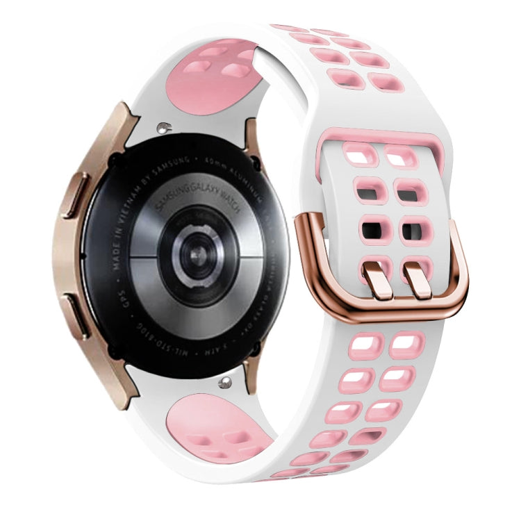 20mm Breathable Two-Color Silicone Watch Band, For Samsung Galaxy Watch 5  40mm, For Samsung Galaxy Watch 5  44mm