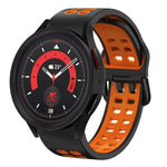 20mm Breathable Two-Color Silicone Watch Band, For Samsung Galaxy Watch 5  40mm, For Samsung Galaxy Watch 5  44mm