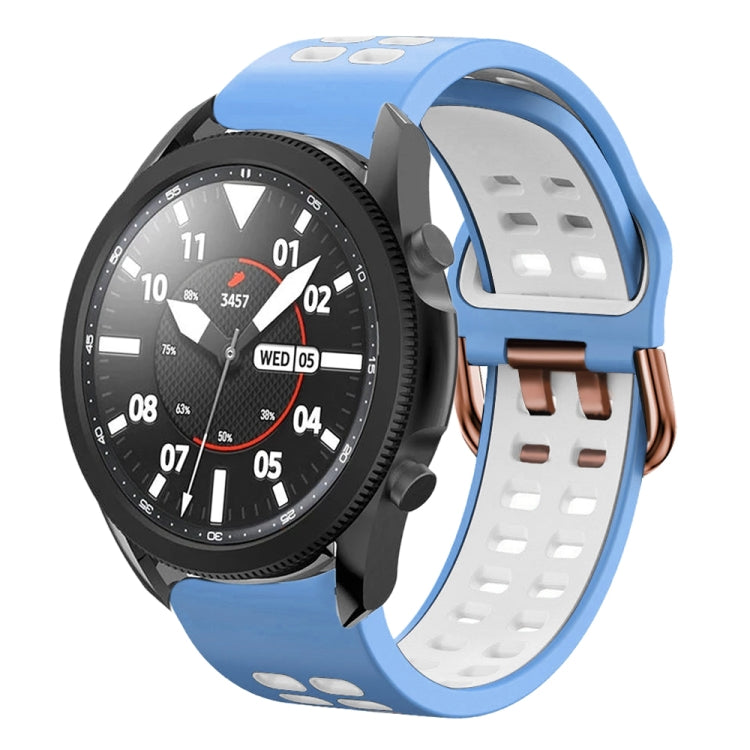 20mm Breathable Two-Color Silicone Watch Band, For Samsung Galaxy Watch 5 Pro  45mm, For Samsung Galaxy Watch 4 40mm