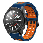 20mm Breathable Two-Color Silicone Watch Band, For Samsung Galaxy Watch 5 Pro  45mm, For Samsung Galaxy Watch 4 40mm