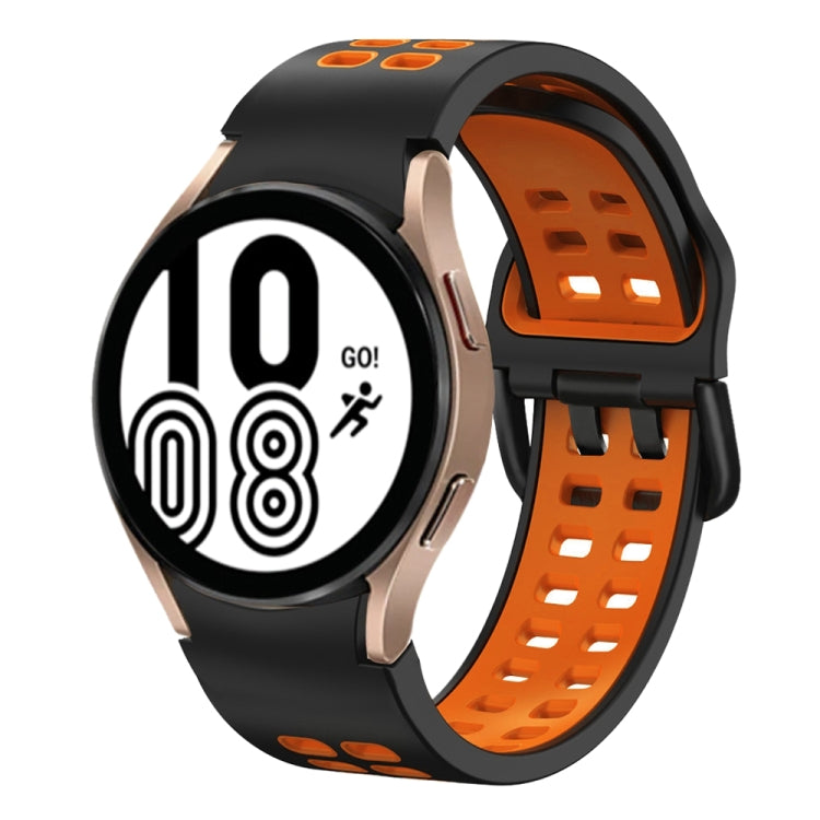 20mm Breathable Two-Color Silicone Watch Band, For Samsung Galaxy Watch 5 Pro  45mm, For Samsung Galaxy Watch 4 40mm