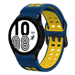 20mm Breathable Two-Color Silicone Watch Band, For Samsung Galaxy Watch 5 Pro  45mm, For Samsung Galaxy Watch 4 40mm
