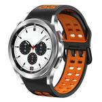 20mm Breathable Two-Color Silicone Watch Band, For Samsung Galaxy Watch 4 Classic 42mm, For Galaxy Watch Active 2