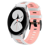 20mm Two-Color Silicone Watch Band, For Samsung Galaxy Watch 5 Pro  45mm, For Samsung Galaxy Watch 4 40mm