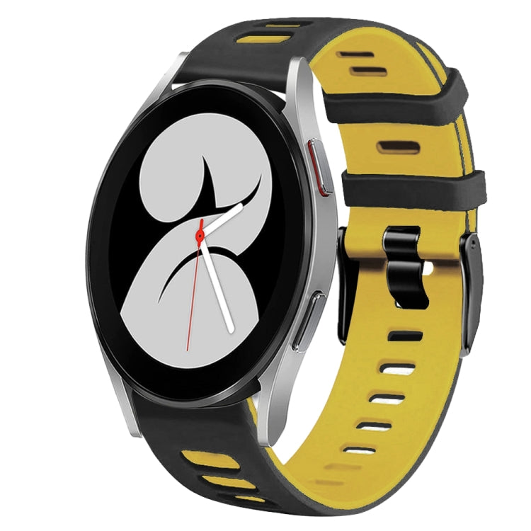 20mm Two-Color Silicone Watch Band, For Samsung Galaxy Watch 5 Pro  45mm, For Samsung Galaxy Watch 4 40mm
