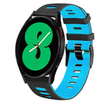 20mm Two-Color Silicone Watch Band, For Samsung Galaxy Watch 4 44mm, For Samsung Galaxy Watch 4 Classic 46mm