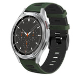20mm Two-Color Silicone Watch Band, For Samsung Galaxy Watch 4 44mm, For Samsung Galaxy Watch 4 Classic 46mm