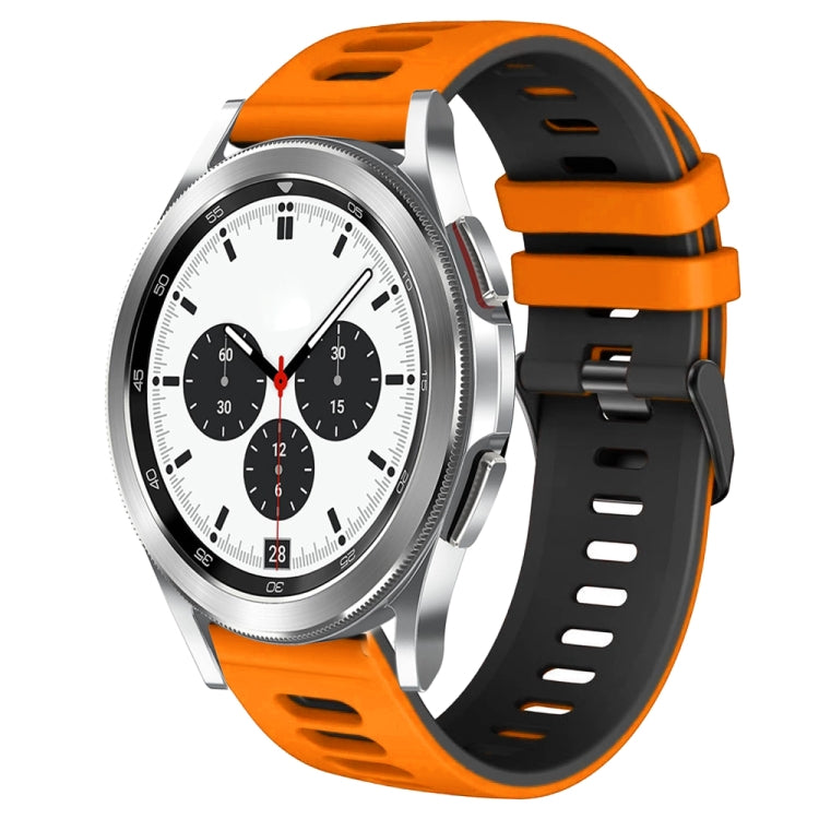 20mm Two-Color Silicone Watch Band, For Samsung Galaxy Watch 4 Classic 42mm, For Samsung Galaxy Watch Active 2