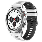 20mm Two-Color Silicone Watch Band, For Samsung Galaxy Watch 4 Classic 42mm, For Samsung Galaxy Watch Active 2