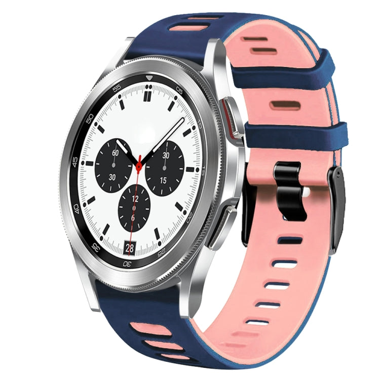 20mm Two-Color Silicone Watch Band, For Samsung Galaxy Watch 4 Classic 42mm, For Samsung Galaxy Watch Active 2