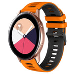 20mm Two-Color Silicone Watch Band, For Samsung Galaxy Watch 4 Classic 42mm, For Samsung Galaxy Watch Active 2