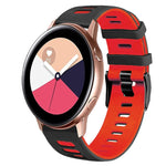 20mm Two-Color Silicone Watch Band, For Samsung Galaxy Watch 4 Classic 42mm, For Samsung Galaxy Watch Active 2
