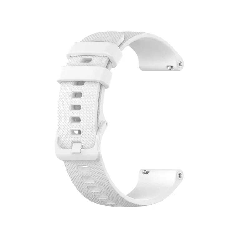20mm Plaid Solid Color Silicone Watch Band, For Samsung Galaxy Watch4 44mm, For Samsung Galaxy Watch4 Classic 46mm, For Samsung Galaxy Watch4 Classic 42mm, For Samsung Galaxy Watch Active 2