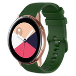 20mm Plaid Solid Color Silicone Watch Band, For Samsung Galaxy Watch4 44mm, For Samsung Galaxy Watch4 Classic 46mm, For Samsung Galaxy Watch4 Classic 42mm, For Samsung Galaxy Watch Active 2