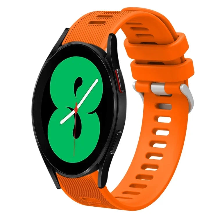 20mm Twill Solid Color Silicone Watch Band, For Samsung Galaxy Watch4 44mm, For Samsung Galaxy Watch4 Classic 46mm, For Samsung Galaxy Watch4 Classic 42mm, For Samsung Galaxy Watch Active 2