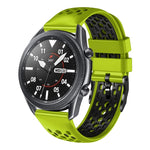 22mm Two-Color Breathable Silicone Watch Band, For Samsung Galaxy Watch3 45mm, For Samsung Galaxy Watch 46mm, For Samsung Gear S3 Classic, For Samsung Gear S3 Frontier