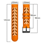 22mm Two-Color Breathable Silicone Watch Band, For Samsung Galaxy Watch3 45mm, For Samsung Galaxy Watch 46mm, For Samsung Gear S3 Classic, For Samsung Gear S3 Frontier