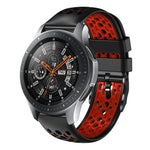 22mm Two-Color Breathable Silicone Watch Band, For Samsung Galaxy Watch3 45mm, For Samsung Galaxy Watch 46mm, For Samsung Gear S3 Classic, For Samsung Gear S3 Frontier