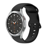 20mm Butterfly Buckle Solid Color Silicone Watch Band, For Samsung Galaxy Watch 4 44mm, For Samsung Galaxy Watch 4 Classic 46mm, For Samsung Galaxy Watch 4 Classic 42mm, For Samsung Galaxy Watch Active 2