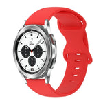 20mm Butterfly Buckle Solid Color Silicone Watch Band, For Samsung Galaxy Watch 4 44mm, For Samsung Galaxy Watch 4 Classic 46mm, For Samsung Galaxy Watch 4 Classic 42mm, For Samsung Galaxy Watch Active 2