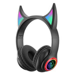 STN25 Devil Ear Headphones For Children with Mic Wireless Headphones Glowing Light Music Christmas Gifts with box