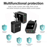 45W PD25W + 2 x QC3.0 USB Multi Port Charger with USB to 8 Pin Cable, EU Plug, EU Plug + USB to 8 Pin Cable