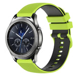 22mm Checkered Two-Color Silicone Watch Band, For Samsung Galaxy Watch3 45mm, For Samsung Galaxy Watch 46mm, For Samsung Gear S3 Classic, For Samsung Gear S3 Frontier