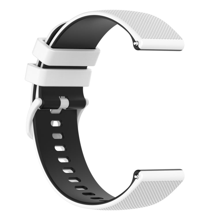 22mm Checkered Two-Color Silicone Watch Band, For Amazfit 2 Stratos