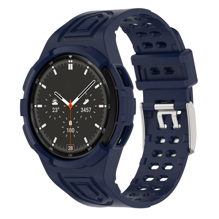 Armor Integrated TPU Double-Pin Buckle Smart Watch Band, For Samsung Galaxy Watch4 40mm, For Samsung Galaxy Watch4 Classic 46mm