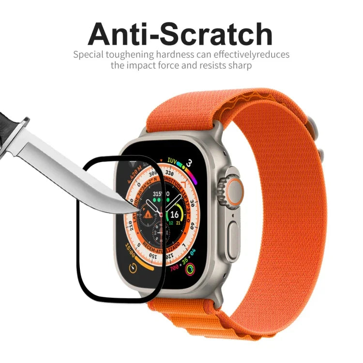 For Apple Watch Ultra 1 / 2 / 3 49mm ENKAY 9H Full Cover Tempered Glass Watch Film, 1pcs, 2pcs, 5pcs, 10pcs