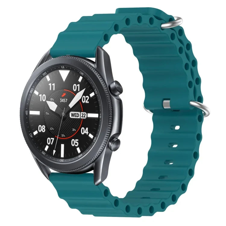 22mm Ocean Style Silicone Solid Color Watch Band, For Samsung Galaxy Watch3 45mm, For Samsung Galaxy Watch 46mm, For Samsung Gear S3 Classic, For Samsung Gear S3 Frontier