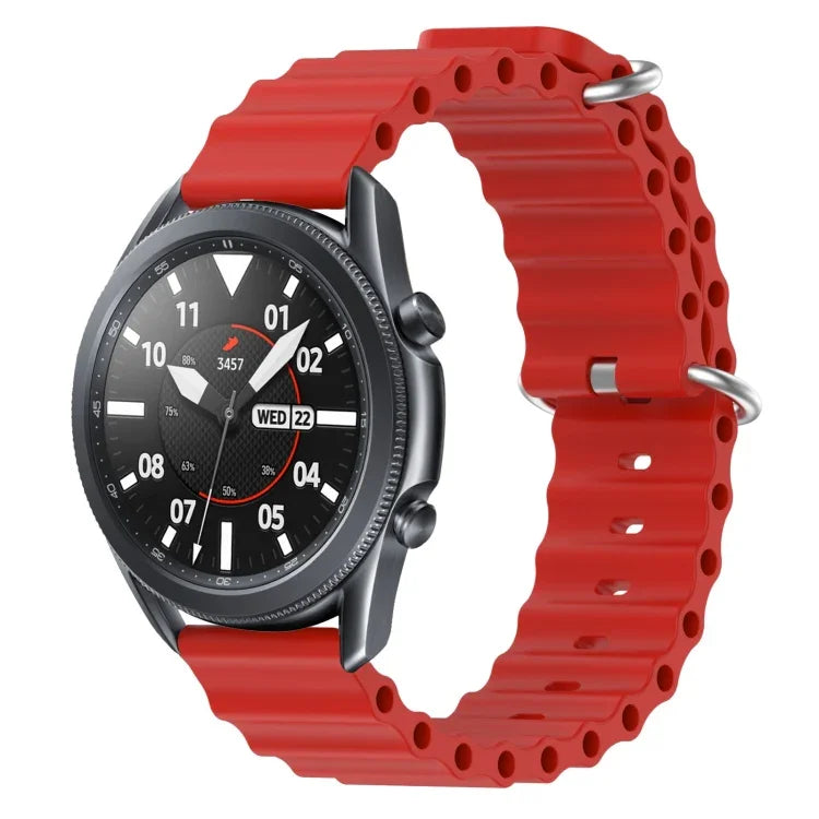 22mm Ocean Style Silicone Solid Color Watch Band, For Samsung Galaxy Watch3 45mm, For Samsung Galaxy Watch 46mm, For Samsung Gear S3 Classic, For Samsung Gear S3 Frontier