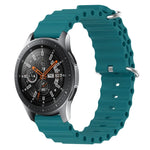 22mm Ocean Style Silicone Solid Color Watch Band, For Samsung Galaxy Watch3 45mm, For Samsung Galaxy Watch 46mm, For Samsung Gear S3 Classic, For Samsung Gear S3 Frontier