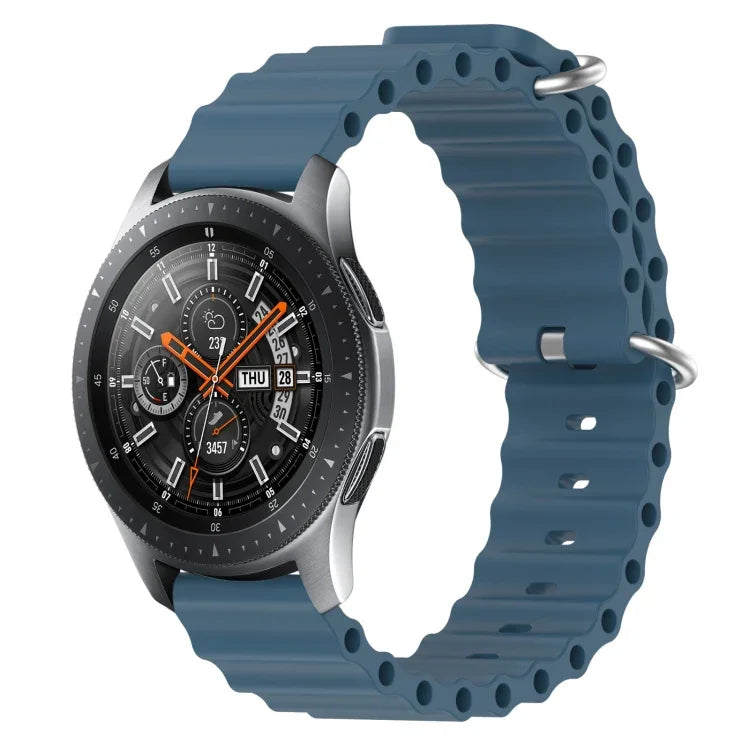22mm Ocean Style Silicone Solid Color Watch Band, For Samsung Galaxy Watch3 45mm, For Samsung Galaxy Watch 46mm, For Samsung Gear S3 Classic, For Samsung Gear S3 Frontier