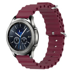 22mm Ocean Style Silicone Solid Color Watch Band, For Samsung Galaxy Watch3 45mm, For Samsung Galaxy Watch 46mm, For Samsung Gear S3 Classic, For Samsung Gear S3 Frontier