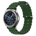 22mm Ocean Style Silicone Solid Color Watch Band, For Samsung Galaxy Watch3 45mm, For Samsung Galaxy Watch 46mm, For Samsung Gear S3 Classic, For Samsung Gear S3 Frontier