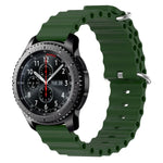 22mm Ocean Style Silicone Solid Color Watch Band, For Samsung Galaxy Watch3 45mm, For Samsung Galaxy Watch 46mm, For Samsung Gear S3 Classic, For Samsung Gear S3 Frontier